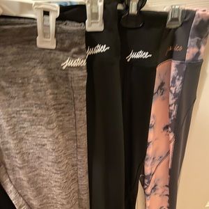 Girls Justice leggings.